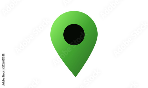 Map Pin Location Pointer Icon Green Gradient Png Graphic Element Design