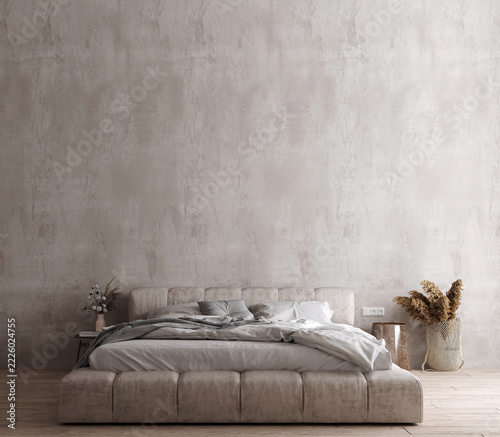 Digitally Generated Domestic Bedroom Interior