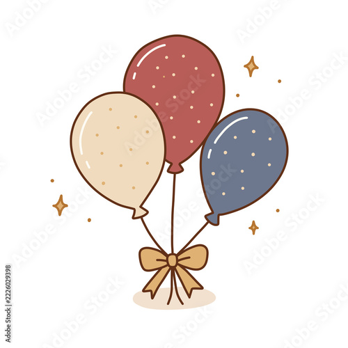 Colorful Balloons Celebration Illustration