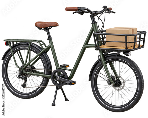 Cargo Bicycle with Front Parcel Basket
