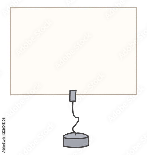 Simple rectangle pop stand and memo card holder illustration