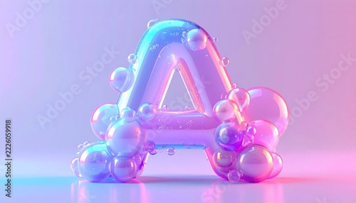 Iridescent Capital Letter A Decoration.
