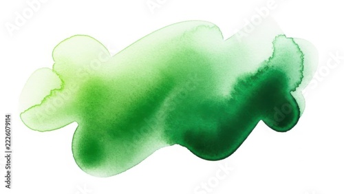 Abstract green watercolor paint brush stroke