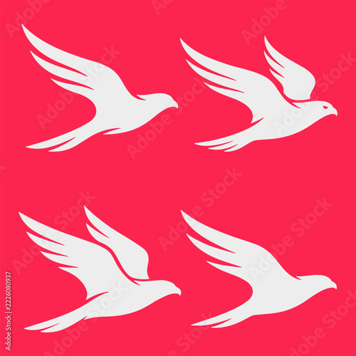Dynamic Bird of Prey Logo Icons for Sports, Security, Aviation, and Corporate Branding