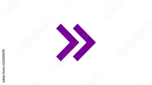 Purple double chevron arrows pointing right representing fast forward and skip