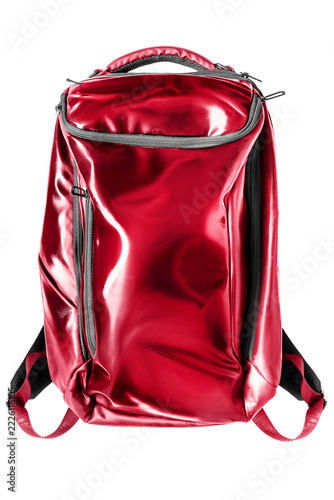 Vinyl backpack isolated