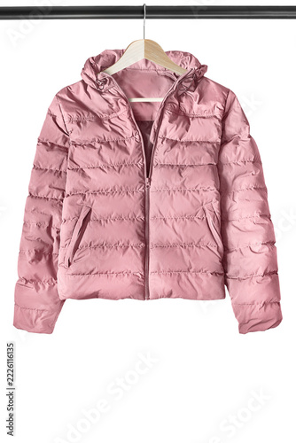 Jacket on hanger isolated