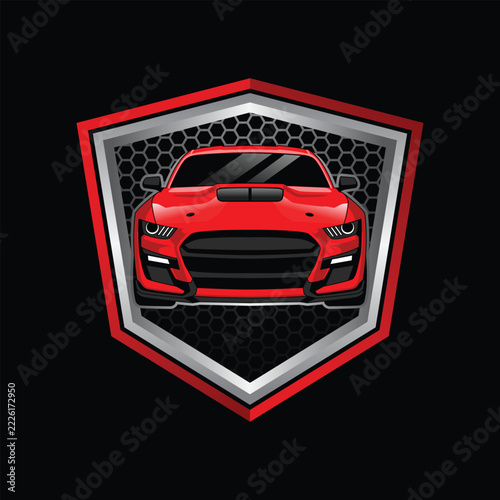 car drive abstract logo modern style