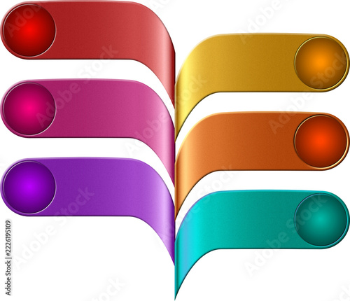 set of colorful vector ribbons