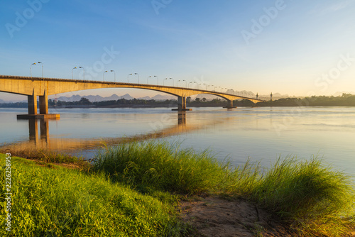 Thailand-Laos friendship bridge crossing the Makong River, Nakhon Phanom-Khammouan.