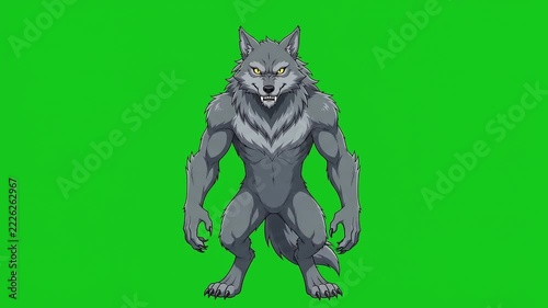 Werewolf Howls and Gives Thumbs Up Funny Halloween Clip