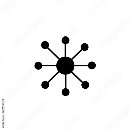 Black abstract diagram representing network connections  