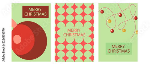 Modern Minimalist Christmas Greeting Card and Poster Collection with Festive Typography, Holiday Wishes, and Seasonal Background Templates for Web and Print