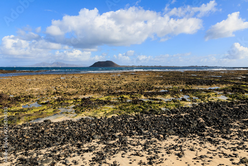 Isla de Lobos sullo sfondo, Corralejo Fuerteventura Canarie