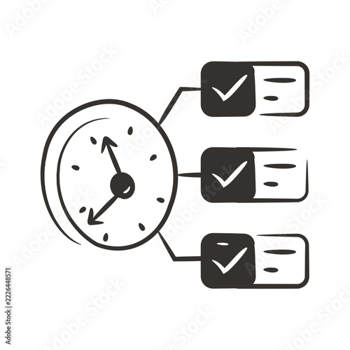 A unique design icon of task deadline