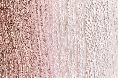 Pink Glitter Makeup Texture with Creamy Cosmetic Smears, Macro Background