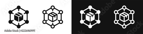 Supply chain logistics icon set vector illustration