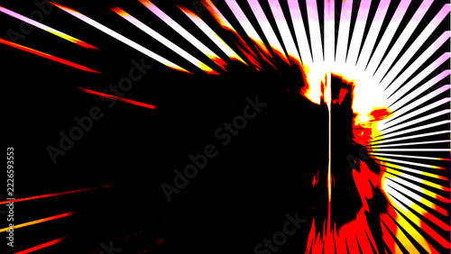 Obraz na plátně Abstracted rendering patterns using one point perspective