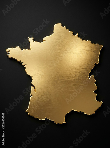 France Map with French Flag Colors, Geographic Silhouette and Creative Cartographic Designs