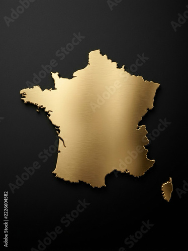 France Map with French Flag Colors, Geographic Silhouette and Creative Cartographic Designs