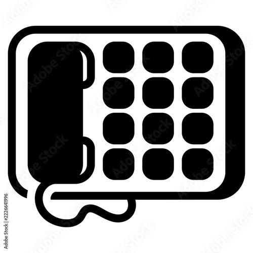 telephone glyph style illustration