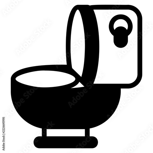 toilet glyph style illustration