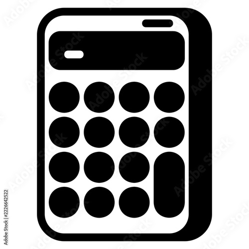 calculator glyph style illustration