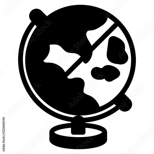 globe glyph style illustration