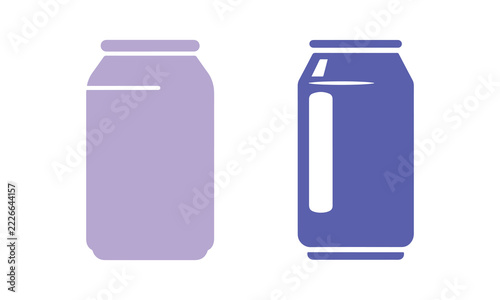 Canister visual. Front-facing orientation. Vector straightforward flat graphic design.