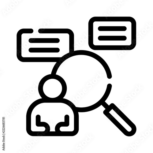 user research line icon