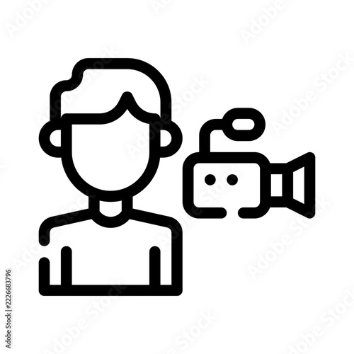 videographer line icon