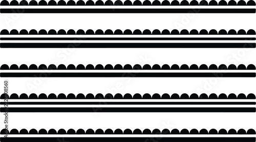 black lace border pattern set vector illustration svg eps png clipart design
