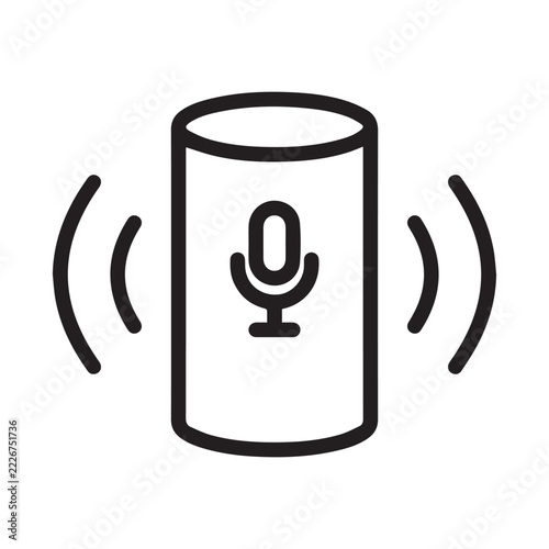 Smart speaker voice assistant icon