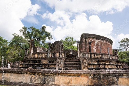 Ancient Buddhist Temple Remains in Polonnaruwa, Sri Lanka