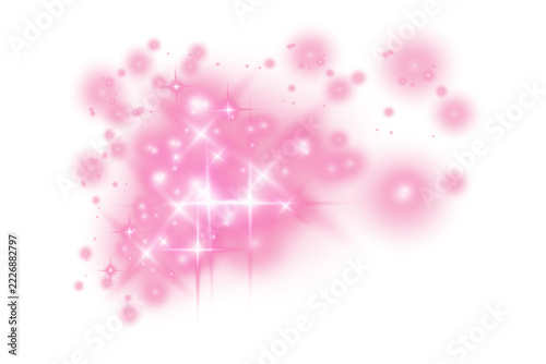 Pink Light and stars