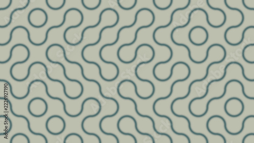 Random quarter circle Truchet paths in a muted tiled field