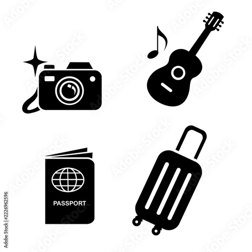 
 Travel and Leisure Icons Elements Set