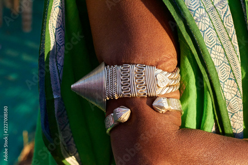 traditional  silver armlet of bhil tribe