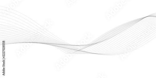 Modern abstract grey and white wave background with flowing swoosh lines, dynamic geometric shapes and smooth motion curves, minimalist vector design for banners, templates and wallpapers