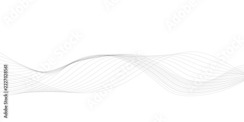 Modern abstract grey and white wave background with flowing swoosh lines, dynamic geometric shapes and smooth motion curves, minimalist vector design for banners, templates and wallpapers