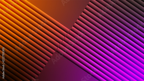 Intersecting diagonal gradient stripes in orange and purple against a gradient background