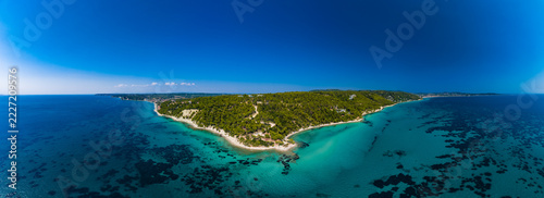 Aerial view of a seascape at Agios Nikolaos beach
