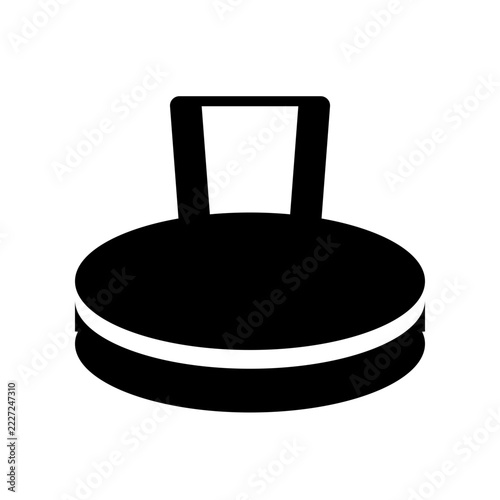 Minimalist Drink Coaster Icon - Glass Mat and Beverage Silhouette Vector