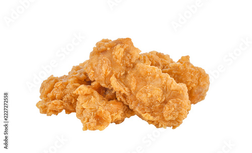 Fried chicken fillets isolated on transparent background. PNG
