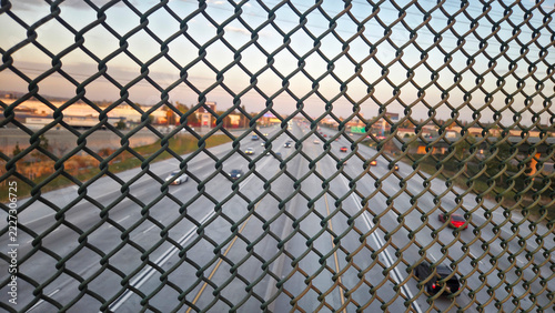 Freeway Behind A Screen