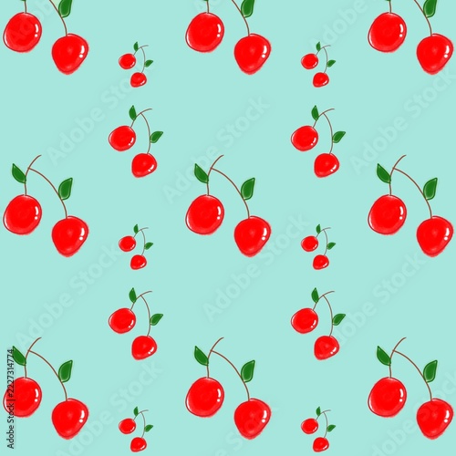 seamless pattern with cherry tomatoes