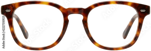 Obraz na plátně Round tortoiseshell pattern eyeglass frames