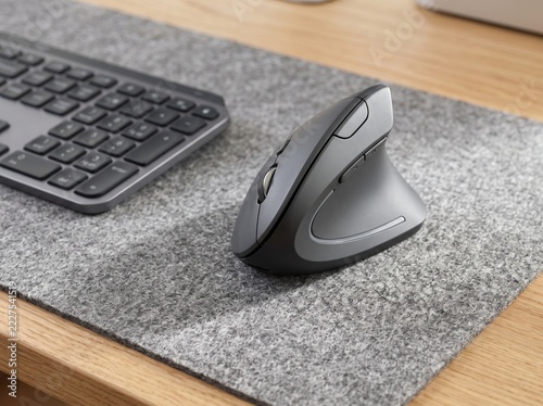 Ergonomic vertical mouse on desk