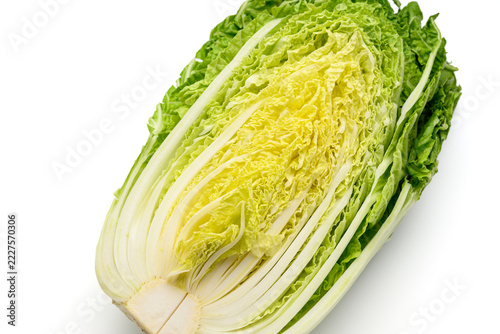 縦に切った白菜の断面