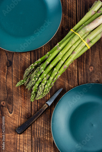 Healthy organic green asparagus for cooking